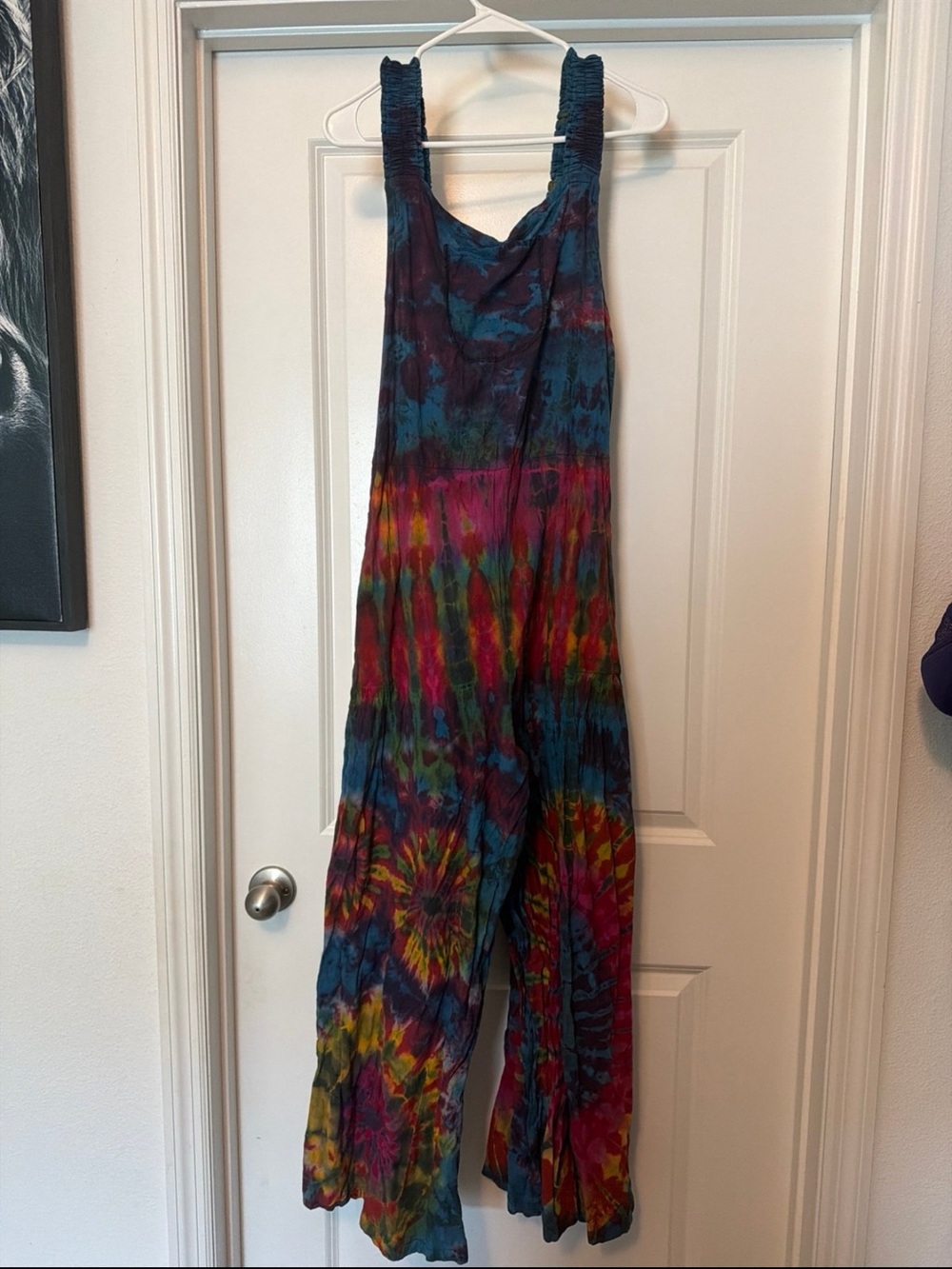 Women's Multicolor Tie-Dye Wide-Leg Jumpsuit